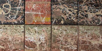 From the cycle:  Jacob wrestles with the angel.  - a Paint Artowrk by Przemko Stachowski