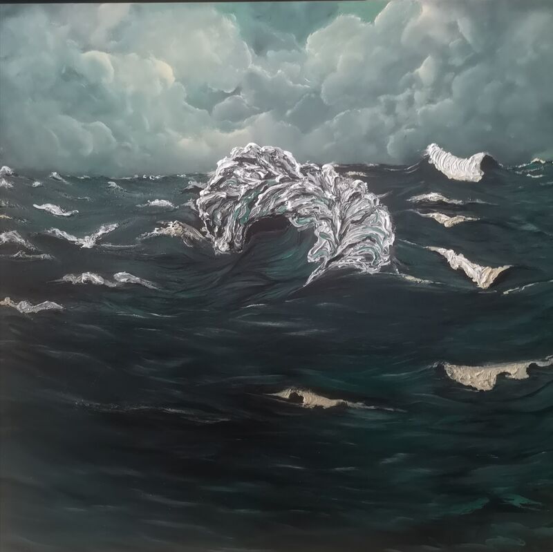 Serie di tempeste 3.dentro l'onda.  - a Paint by Mariangela  Mineo