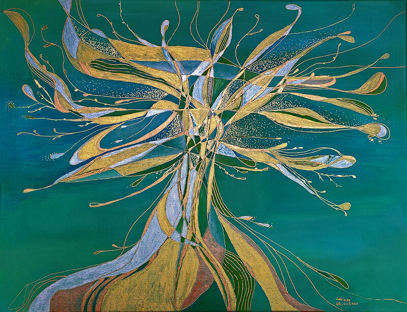 GOLDEN TREE - a Paint by KARMEN TOMSIC