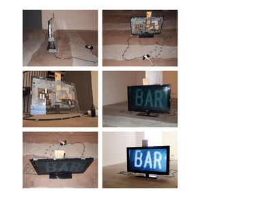 ...and here I am reading Marshall McLuhan, wondering if the medium is still the message. - a Sculpture & Installation Artowrk by ROBERTO DE POL