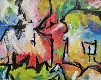 Face à face - (Face to Face) - a Paintings Artwork by Sof