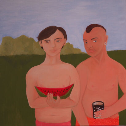 Adam and Steve - a Paint Artowrk by Melanie Ludwig