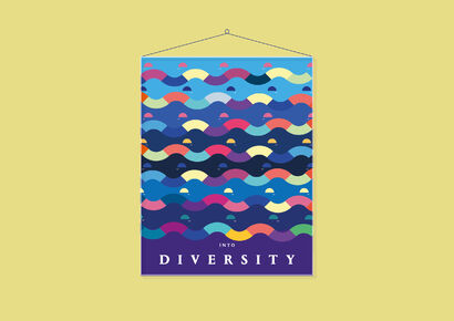 Dive into Diversity - A Digital Graphics and Cartoon Artwork by Chiara Pesaro Zhu