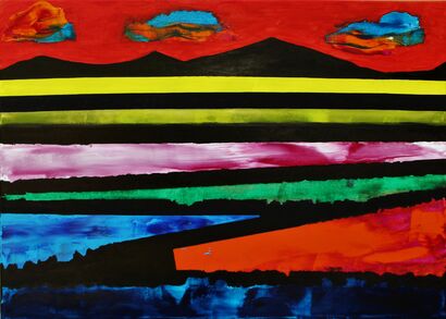 sunset in the fields - A Paint Artwork by CINPOESU