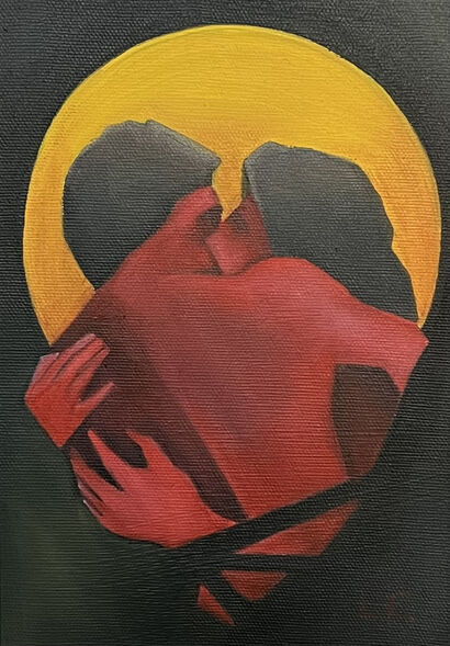 The kiss - A Paint Artwork by Luca Carraro