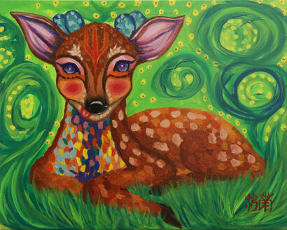 Magic Deer - a Paint Artowrk by SANA 沙南