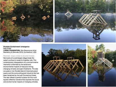 Portable Containment: emergence - a Land Art Artowrk by Sally Kidall