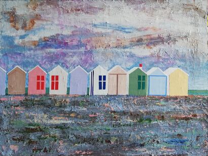 Beach Houses - a Paint Artowrk by Mariia Kantorovich