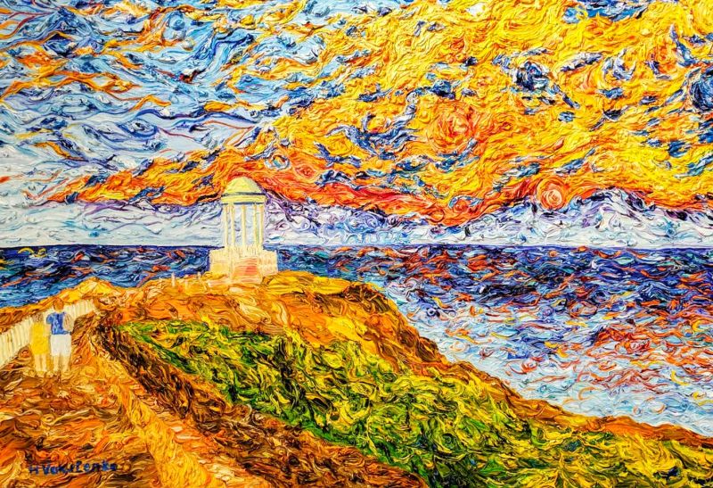'A deux…', Collection 'Infinity Bay' - a Paintings by Dr. Halyna Vakulenko