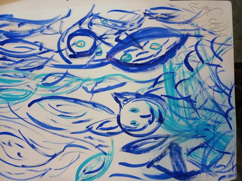 Le chat bleu - a Paint by Leon
