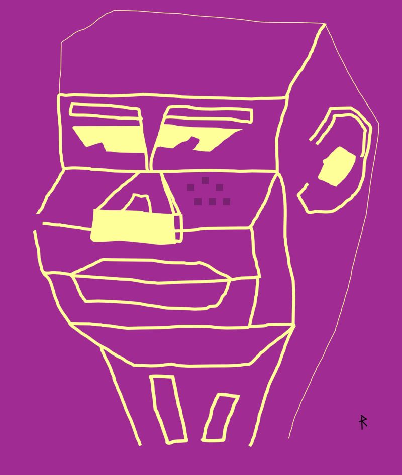 Face Study_purple - a Digital Art by shiftr