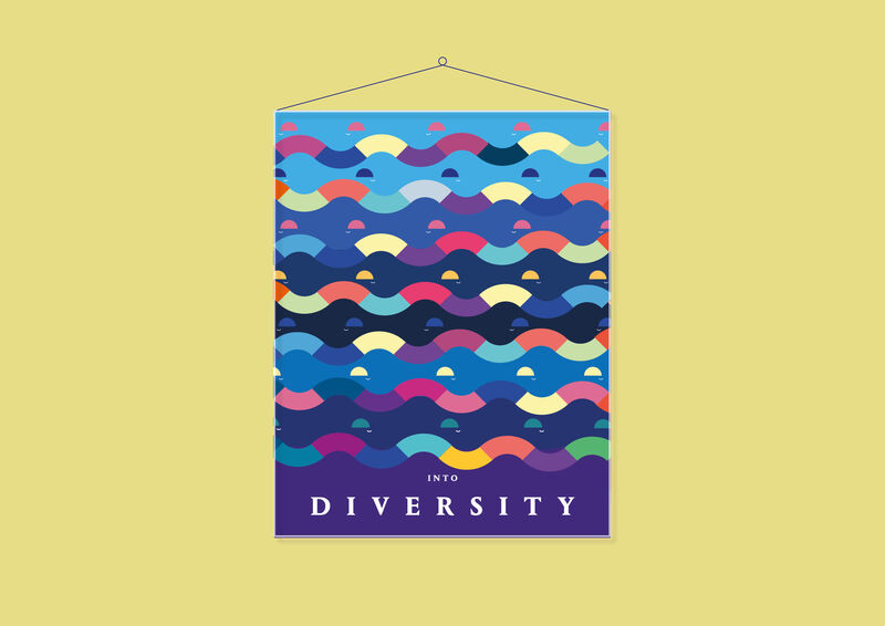 Dive into Diversity - a Digital Graphics and Cartoon by Chiara Pesaro Zhu