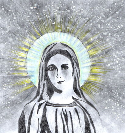 Virgin Mary - a Paint Artowrk by George Anastasiadis
