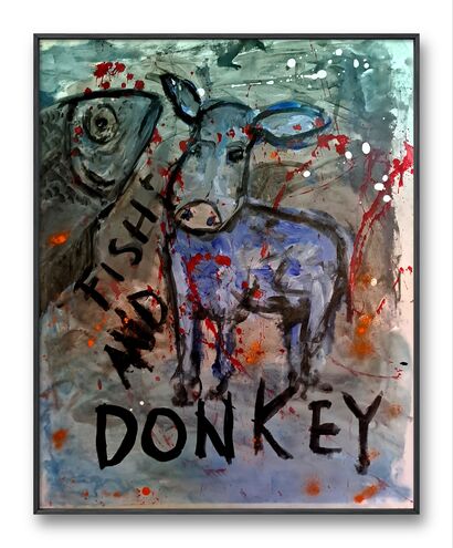 Fish and the Donkey - A Paint Artwork by Alessio  Tongiani 
