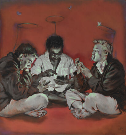 three saints - a Paint Artowrk by Gerd Mosbach