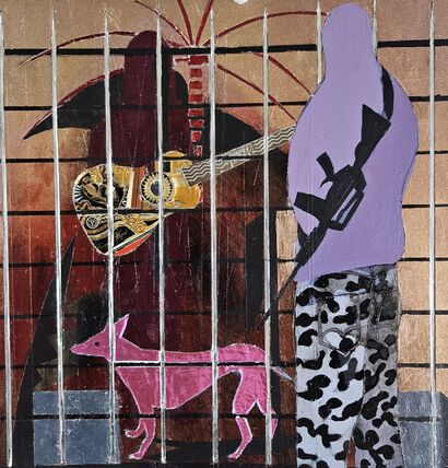 One Man Cigar Band Magic - a Paint Artowrk by Laurence Wood