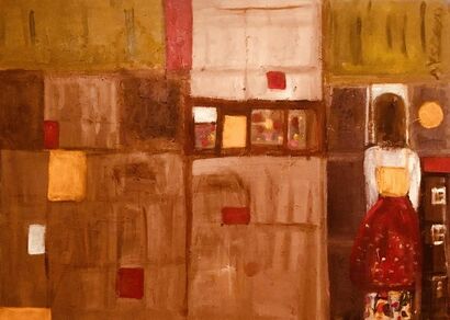 THE GIRL AND THE CITY - a Paint Artowrk by Ana Ingham