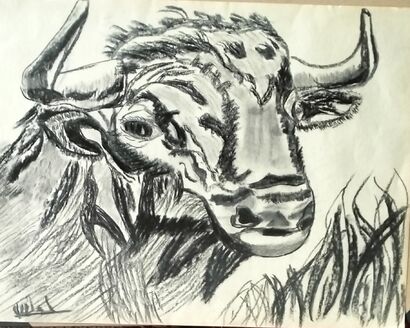 Black Bull - a Paint Artowrk by Mandy West