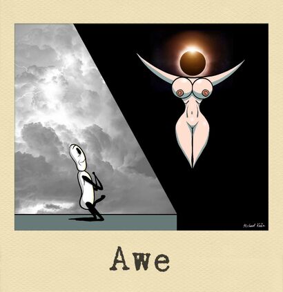 Awe - a Digital Graphics and Cartoon Artowrk by Michael Kaza