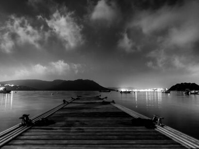 Une nuit sur le ponton de Cala Rossa - A Photographic Art Artwork by Bogossian Dicran