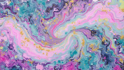 Pastel Dreams: Ethereal Ripples of Light #1 - a Digital Graphics and Cartoon Artowrk by May