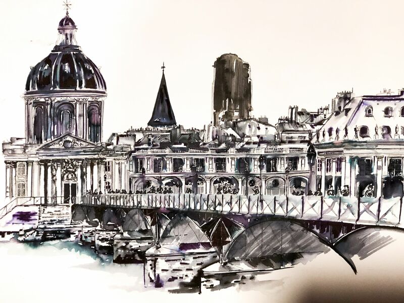 Le pont des Arts  - a Paint by virginie bernard