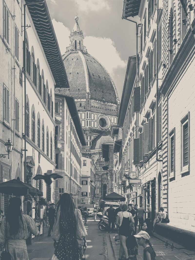 street scene in florence - a Photographic Art by ERICH HAGELKRUYS