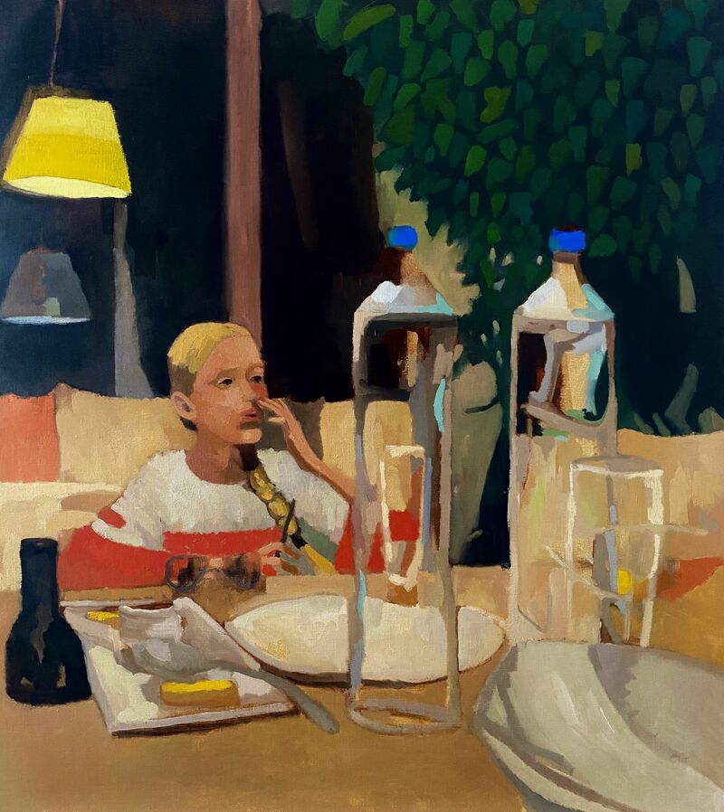 A cena - a Paint by Enrico Verger