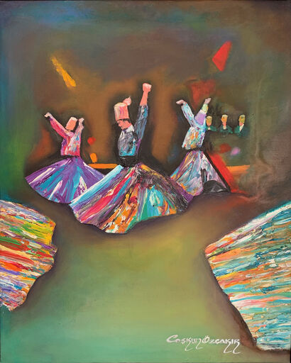 Whirling Dervishes - A Paint Artwork by COSKUN OZCAKIR