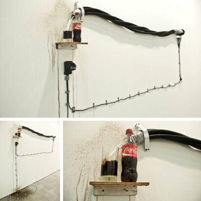 About that time when a child was blowing bubbles with a straw, unaware of how Power can be messy. - a Sculpture & Installation Artowrk by ROBERTO DE POL