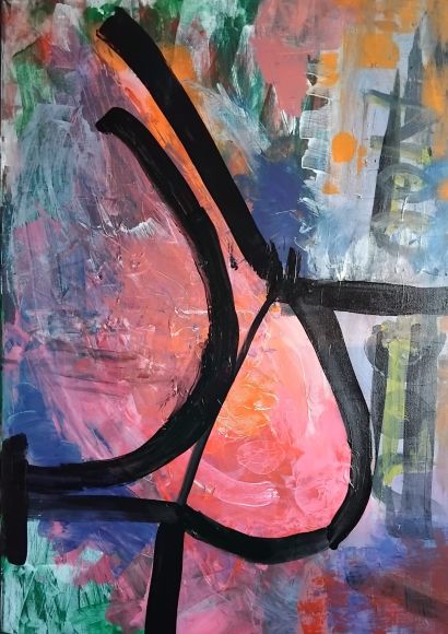 NouDou (the waiting) - a Paintings Artwork by Riccardo  Aleandri 