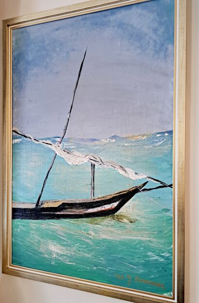 Zanzibar boat - a Paint Artowrk by Julita Komorowska