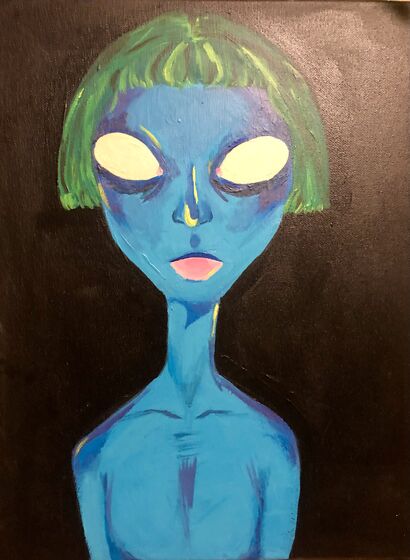 Blue girl - a Paint Artowrk by Alaysia McClellan
