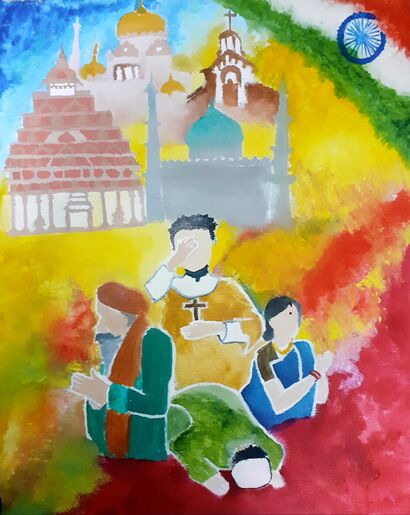 unity in diversity  - A Paint Artwork by Ishika Gaherwar