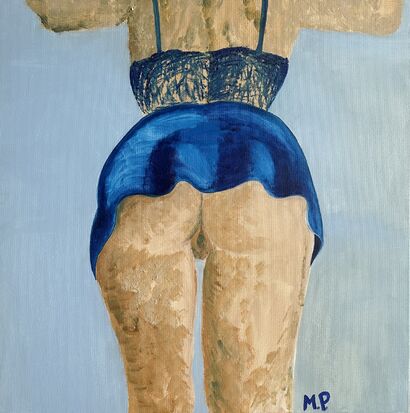 “La sottoveste blu” - a Paint Artowrk by Marzia Pendini