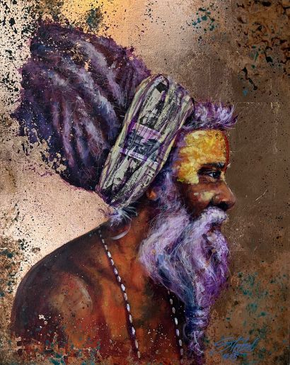 Sadhus of Kathmandu  - a Paintings Artwork by Gerd Stritzel