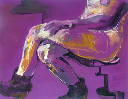 Figure with Boots - a Paint Artowrk by Antonia Glynne Jones