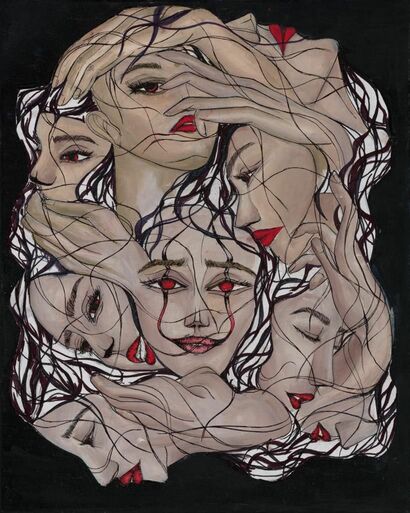 Faces of the thoughts - A Paint Artwork by Alexandra Samsonova