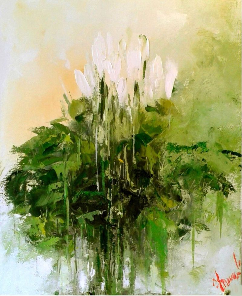 IL TULIPANO BIANCO - a Paintings by GIANFRANCO DONATI
