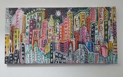 City life - a Paint Artowrk by Jo Hawley 