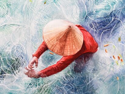 Threads of the Sea - a Paint Artowrk by Sharon Wilkinson