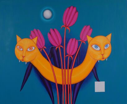 Feline Dreams - a Paint Artowrk by Ma Knut