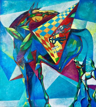 Horse and Tengry - a Paint Artowrk by Chadraa