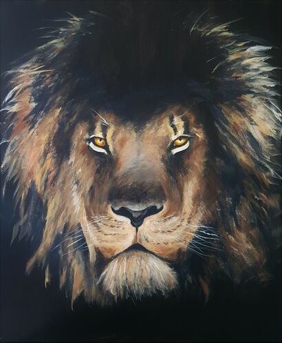 Lion Pride - a Paint Artowrk by Susan McGuire