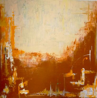 Coppery shadows - A Paint Artwork by Nelly Marlier