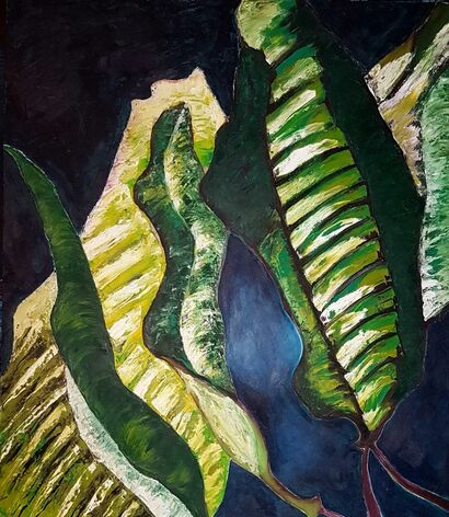 foglie - A Paint Artwork by cinzia trabucchi
