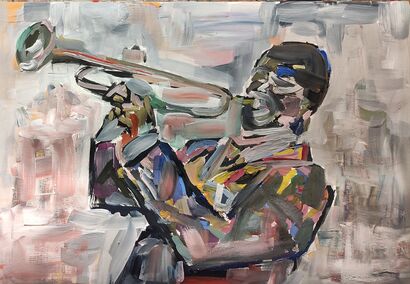 Louis Armstrong Abstraction 28.05.2021 - A Paint Artwork by SVETLANA POPOVSKAIA