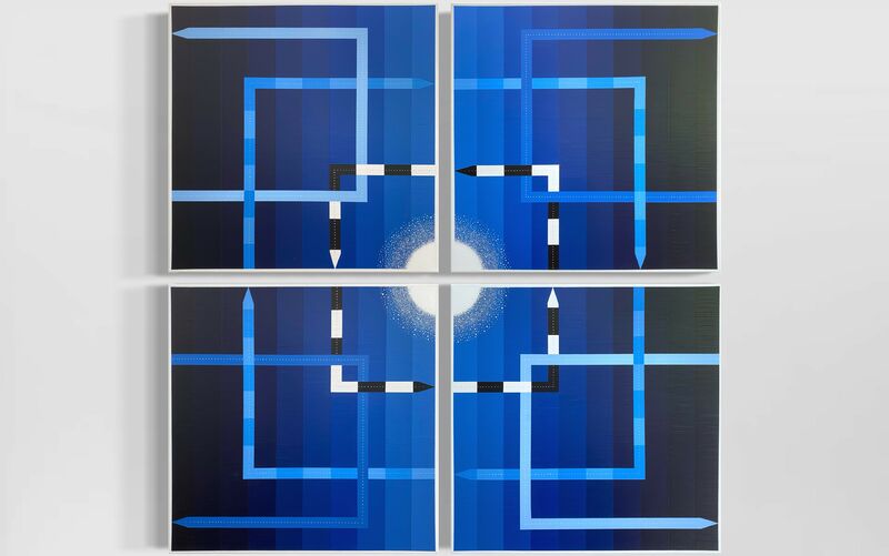 Serie 11 - Composed Work - 4 opere 50x50 - a Paint by Giulia Osella