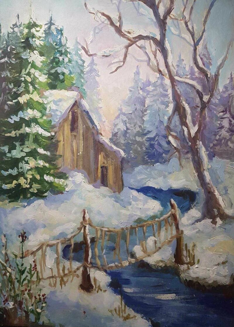 Winter day - a Paint by Sofiia  Ivanova