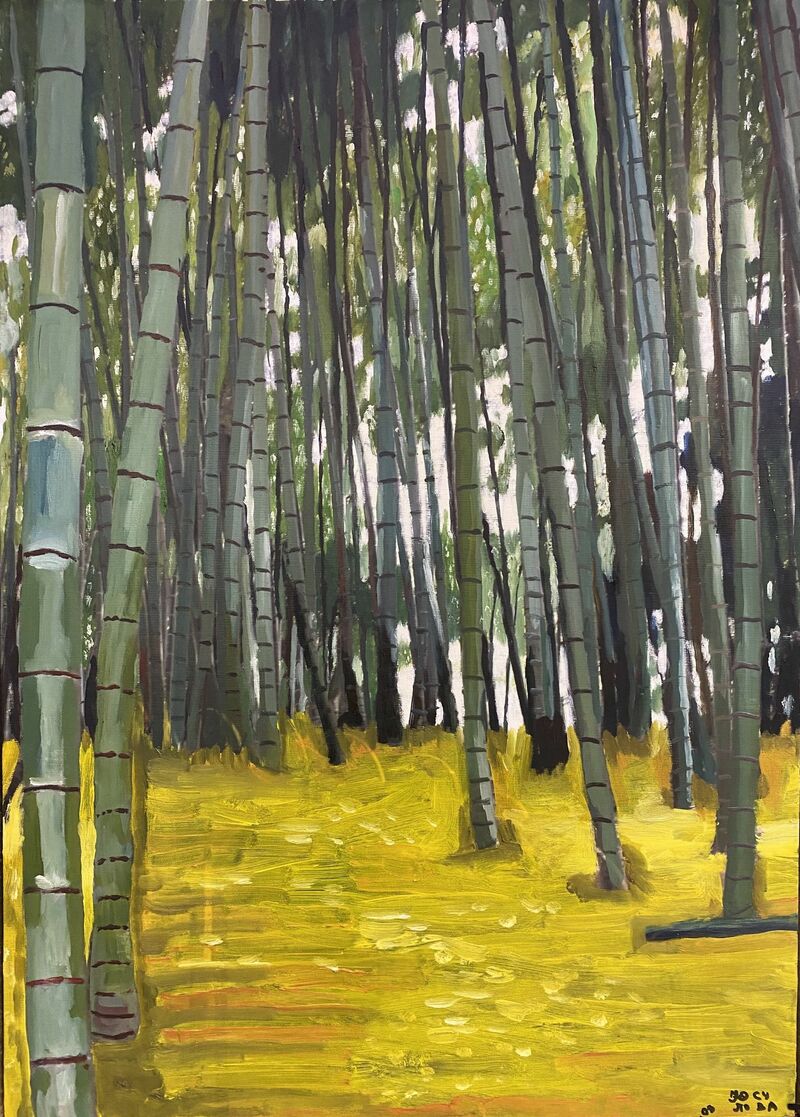 Bamboo grove - a Paint by Maria  Yusupova